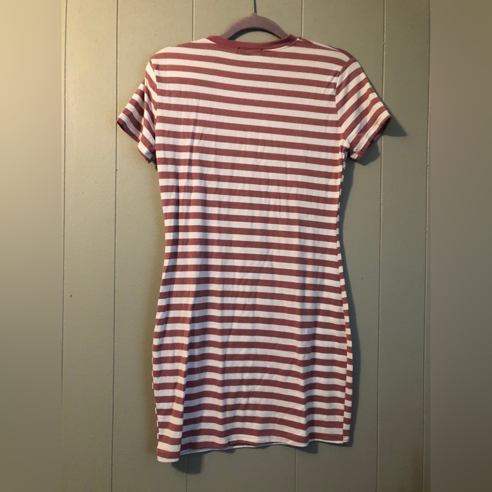 Pink Striped Bodycon Dress - Picture 4 of 4